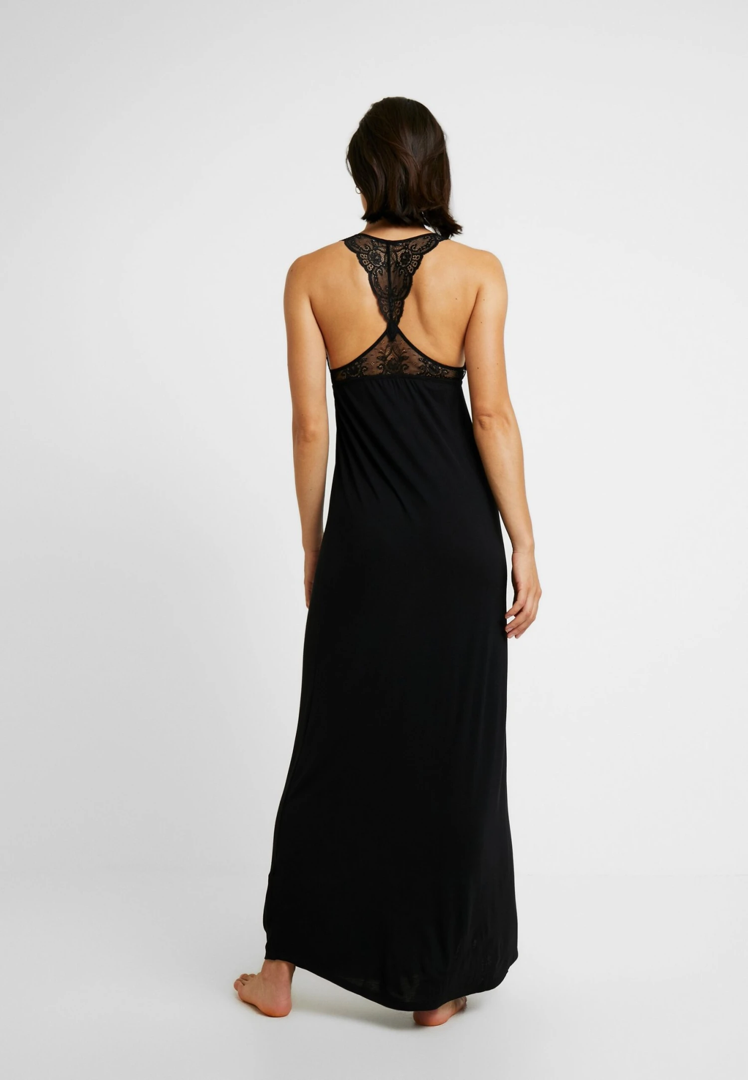 Anna Field Anna Long Viscose Dress- Nachtjapon - Black 5 Anna Field Anna Long Viscose Dress- Nachtjapon - Black - Afbeelding 3