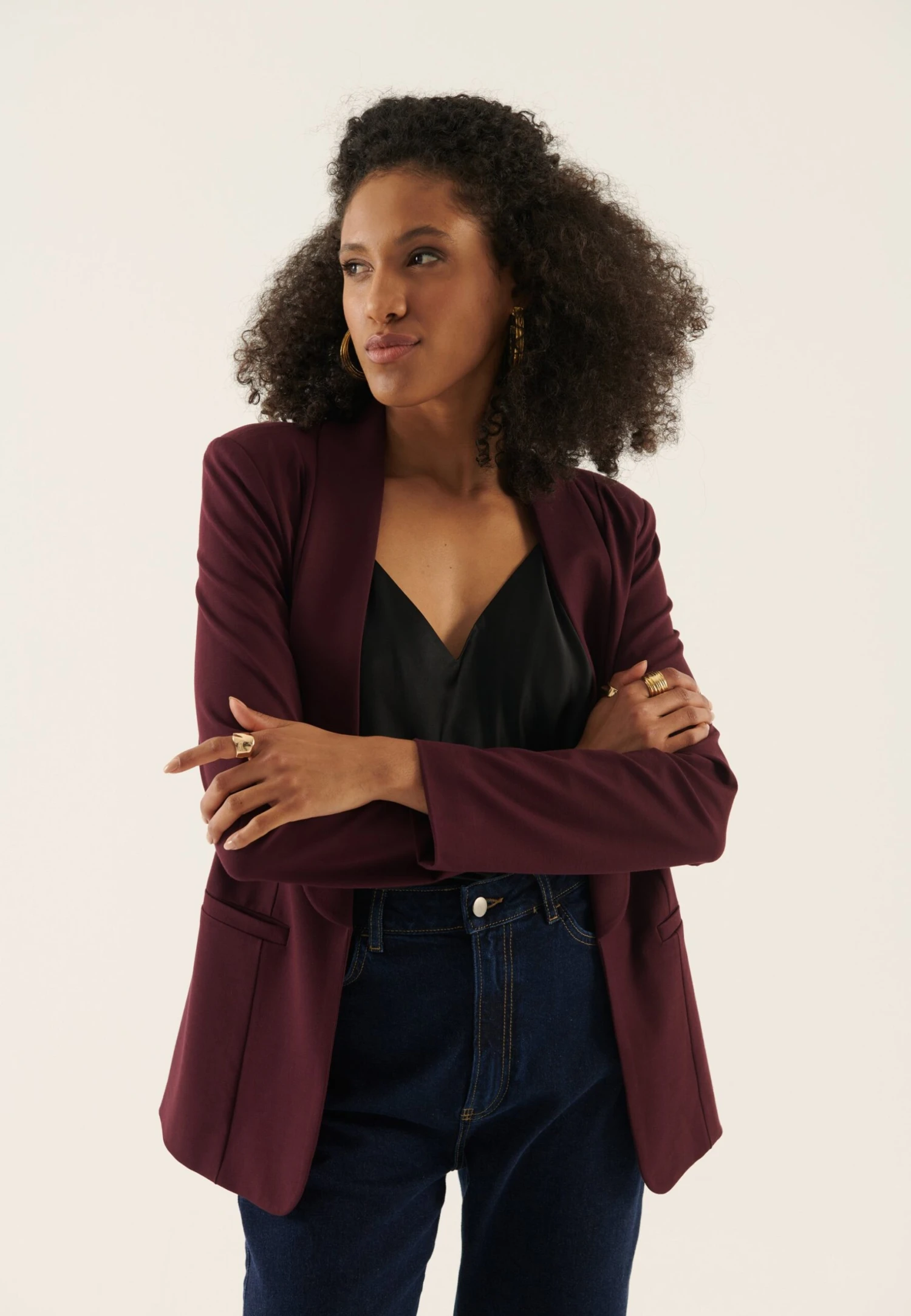 Anna Field Blazer - Bordeaux 6 Anna Field Blazer - Bordeaux - Afbeelding 4