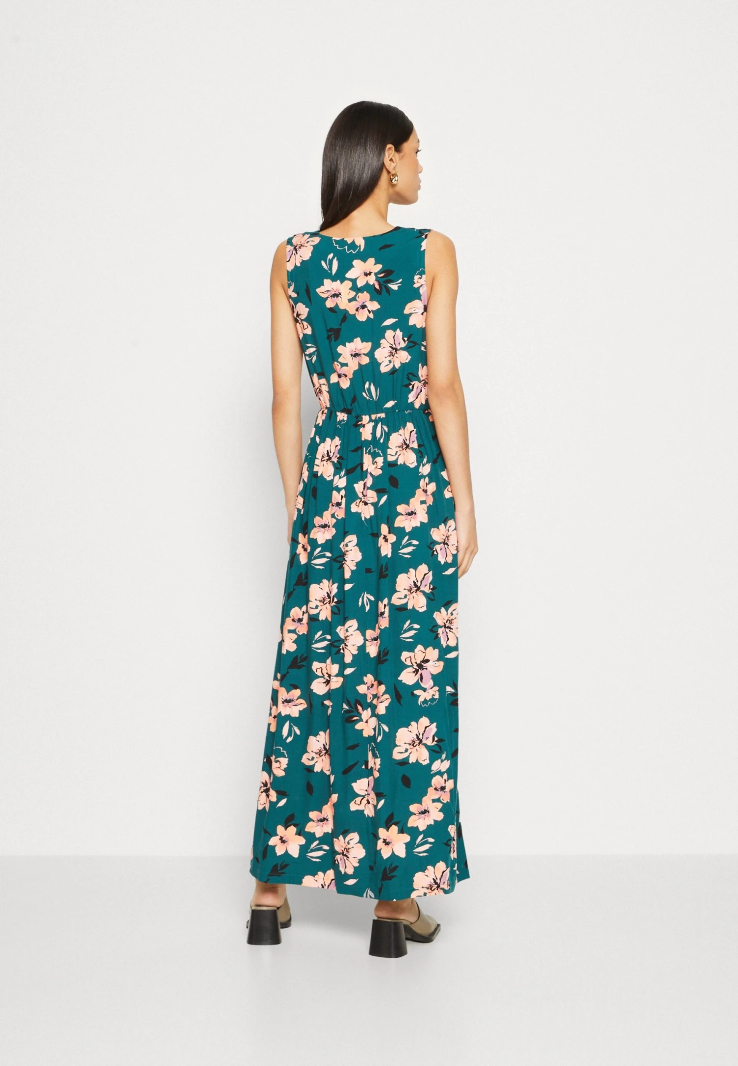 Anna Field Maxi-Jurk - Dark Green/Pink 5 Anna Field Maxi-Jurk - Dark Green/Pink - Afbeelding 3