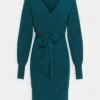 Anna Field Wrap V Ausschnitt Mini Strickkleid Mit Gürtel - Etui-Jurk - Deep Teal -Anna Field e8c1bdc054594d3a8e48661b797e174b